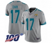 Youth Jacksonville Jaguars #17 DJ Chark Silver Inverted Legend Limited 100th Season Football Jersey