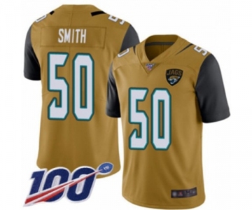Youth Jacksonville Jaguars #50 Telvin Smith Limited Gold Rush Vapor Untouchable 100th Season Football Jersey