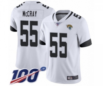 Youth Jacksonville Jaguars #55 Lerentee McCray White Vapor Untouchable Limited Player 100th Season Football Jersey