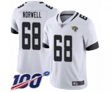 Youth Jacksonville Jaguars #68 Andrew Norwell White Vapor Untouchable Limited Player 100th Season Football Jersey