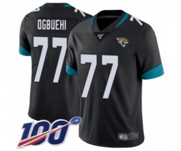 Youth Jacksonville Jaguars #77 Cedric Ogbuehi Black Team Color Vapor Untouchable Limited Player 100th Season Football Jersey