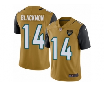 Youth Nike Jacksonville Jaguars #14 Justin Blackmon Limited Gold Rush NFL Jersey