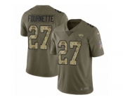 Youth Nike Jacksonville Jaguars #27 Leonard Fournette Limited Olive Camo 2017 Salute to Service NFL Jersey