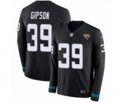 Youth Nike Jacksonville Jaguars #39 Tashaun Gipson Limited Black Therma Long Sleeve NFL Jersey