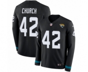 Youth Nike Jacksonville Jaguars #42 Barry Church Limited Black Therma Long Sleeve NFL Jersey