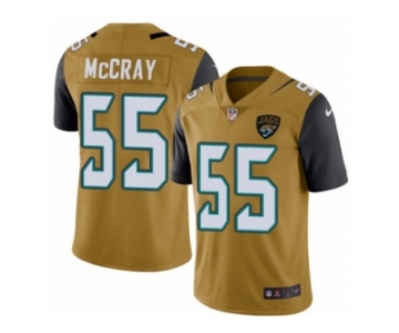 Youth Nike Jacksonville Jaguars #55 Lerentee McCray Limited Gold Rush Vapor Untouchable NFL Jersey