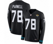 Youth Nike Jacksonville Jaguars #78 Jermey Parnell Limited Black Therma Long Sleeve NFL Jersey