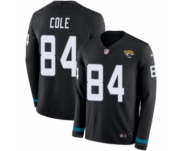 Youth Nike Jacksonville Jaguars #84 Keelan Cole Limited Black Therma Long Sleeve NFL Jersey