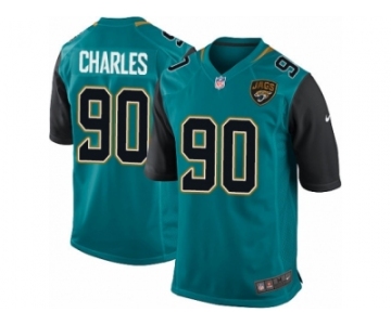 Youth Nike Jacksonville Jaguars #90 Stefan Charles Game Teal Green Team Color NFL Jersey