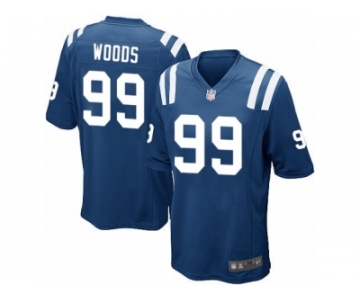 Men Nike Indianapolis Colts #99 Al Woods Game Royal Blue Team Color NFL Jersey