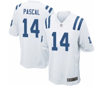 Men's Indianapolis Colts #14 Zach Pascal Game White Football Jersey
