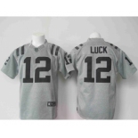 nike nfl jerseys indianapolis colts #12 luck gray[game]