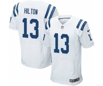 Men's Nike Indianapolis Colts #13 T.Y. Hilton Elite White NFL Jersey