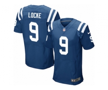 Men's Nike Indianapolis Colts #9 Jeff Locke Elite Royal Blue Team Color NFL Jersey