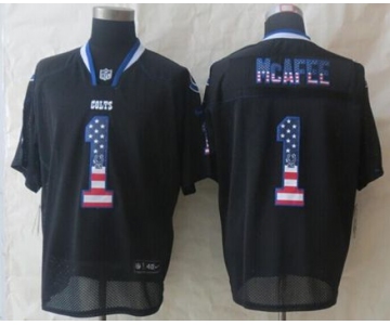 nike nfl jerseys indianapolis colts #1 mcafee black[Elite USA flag fashion]