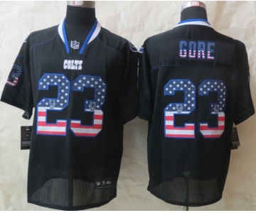 nike nfl jerseys indianapolis colts #23 gore black[Elite USA flag fashion]