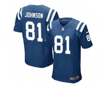 nike nfl jerseys indianapolis colts #81 johnson blue[Elite][johnson]
