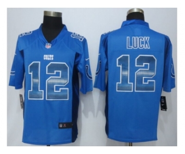 2015 new nike indianapolis colts #12 luck blue strobe jerseys[limited]