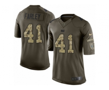 Men Nike Indianapolis Colts #41 Matthias Farley Limited Green Salute to Service NFL Jersey