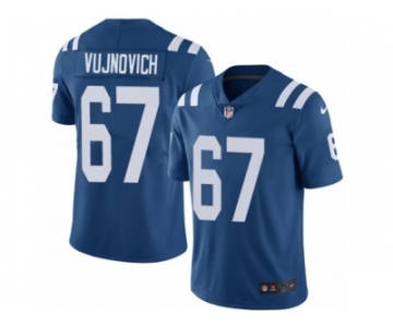 Men Nike Indianapolis Colts #67 Jeremy Vujnovich Royal Blue Team Color Vapor Untouchable Limited Player NFL Jersey