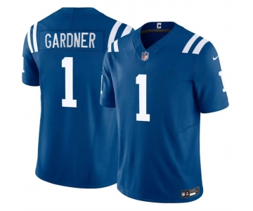 Men's Indianapolis Colts #1 Sauce Gardner Blue 2025 F.U.S.E. Vapor Limited Stitched Football Jersey