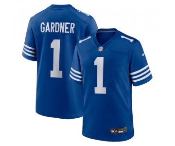 Men's Indianapolis Colts #1 Sauce Gardner Blue Vapor Limited Stitched Football Jersey