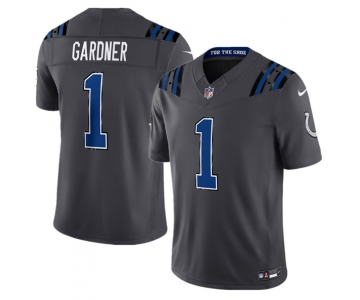 Men's Indianapolis Colts #1 Sauce Gardner Dark Gray 2026 F.U.S.E. Rivalries Collection Limited Football Stitched Jersey