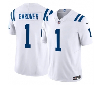 Men's Indianapolis Colts #1 Sauce Gardner White 2025 F.U.S.E. Vapor Limited Stitched Football Jersey