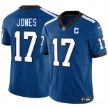 Men's Indianapolis Colts #17 Daniel Jones Blue 2025 F.U.S.E. Throwback Vapor Limited Football Stitched Jersey