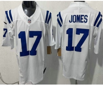 Men's Indianapolis Colts #17 Daniel Jones Limited White FUSE Vapor Jersey