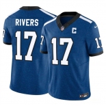 Men's Indianapolis Colts #17 Philip Rivers Blue 2025 F.U.S.E. Throwback Vapor Limited Football Stitched Jersey Men's Indianapolis Colts #17 Philip Rivers Blue 2025 F.U.S.E. Throwback Vapor Limited Football Stitched Jersey