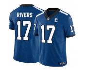 Men's Indianapolis Colts #17 Philip Rivers Blue 2025 F.U.S.E. Throwback Vapor Limited Football Stitched Jersey Men's Indianapolis Colts #17 Philip Rivers Blue 2025 F.U.S.E. Throwback Vapor Limited Football Stitched Jersey
