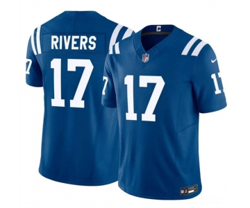 Men's Indianapolis Colts #17 Philip Rivers Blue 2025 F.U.S.E. Vapor Limited Football Stitched Jersey