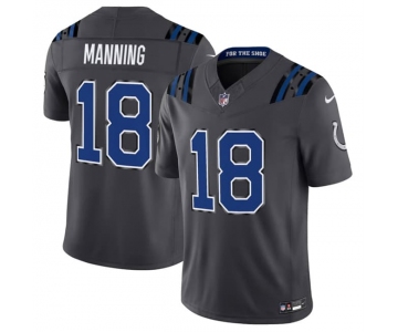 Men's Indianapolis Colts #18 Peyton Manning Dark Gray 2026 F.U.S.E. Rivalries Collection Limited Football Stitched Jersey