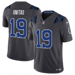 Men's Indianapolis Colts #19 Johnny Unitas Dark Gray 2026 F.U.S.E. Rivalries Collection Limited Football Stitched Jersey Men's Indianapolis Colts #19 Johnny Unitas Dark Gray 2026 F.U.S.E. Rivalries Collection Limited Football Stitched Jersey