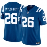 Men's Indianapolis Colts #26 Cam Taylor-Britt Blue 2026 F.U.S.E. Vapor Limited Football Stitched Jersey