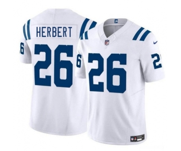 Men's Indianapolis Colts #26 Khalil Herbert White 2025 F.U.S.E. Vapor Limited Football Stitched Jersey
