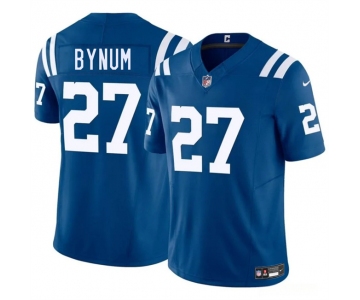 Men's Indianapolis Colts #27 Cam Bynuml Blue 2025 F.U.S.E. Vapor Limited Football Stitched Jersey