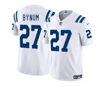 Men's Indianapolis Colts #27 Cam Bynuml White 2025 F.U.S.E. Vapor Limited Football Stitched Jersey