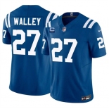 Men's Indianapolis Colts #27 Justin Walley Blue 2026 F.U.S.E. 1-Star C Patch Vapor Limited Football Stitched Jersey Men's Indianapolis Colts #27 Justin Walley Blue 2026 F.U.S.E. 1-Star C Patch Vapor Limited Football Stitched Jersey
