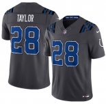 Men's Indianapolis Colts #28 Jonathan Taylor Dark Gray 2026 F.U.S.E. Rivalries Collection Limited Football Stitched Jersey Men's Indianapolis Colts #28 Jonathan Taylor Dark Gray 2026 F.U.S.E. Rivalries Collection Limited Football Stitched Jersey