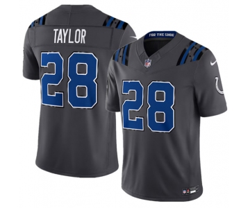 Men's Indianapolis Colts #28 Jonathan Taylor Dark Gray 2026 F.U.S.E. Rivalries Collection Limited Football Stitched Jersey