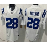 Men's Indianapolis Colts #28 Jonathan Taylor Limited White FUSE Vapor Jersey