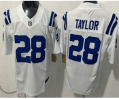 Men's Indianapolis Colts #28 Jonathan Taylor Limited White FUSE Vapor Jersey