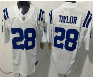 Men's Indianapolis Colts #28 Jonathan Taylor Limited White FUSE Vapor Jersey