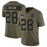 Men's Indianapolis Colts #28 Jonathan Taylor Olive 2025 Salute to Service Limited Football Stitched Jersey Men's Indianapolis Colts #28 Jonathan Taylor Olive 2025 Salute to Service Limited Football Stitched Jersey