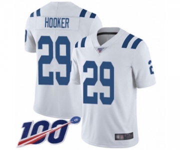 Men's Indianapolis Colts #29 Malik Hooker White Vapor Untouchable Limited Player 100th Season Football Jersey