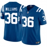Men's Indianapolis Colts #36 Roydell Williams Blue 2026 F.U.S.E. Vapor Limited Football Stitched Jersey
