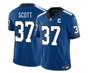 Men's Indianapolis Colts #37 Daniel Scott Blue 2025 F.U.S.E. Throwback Vapor Limited Football Stitched Jersey