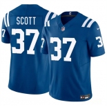 Men's Indianapolis Colts #37 Daniel Scott Blue 2025 F.U.S.E. Vapor Limited Football Stitched Jersey